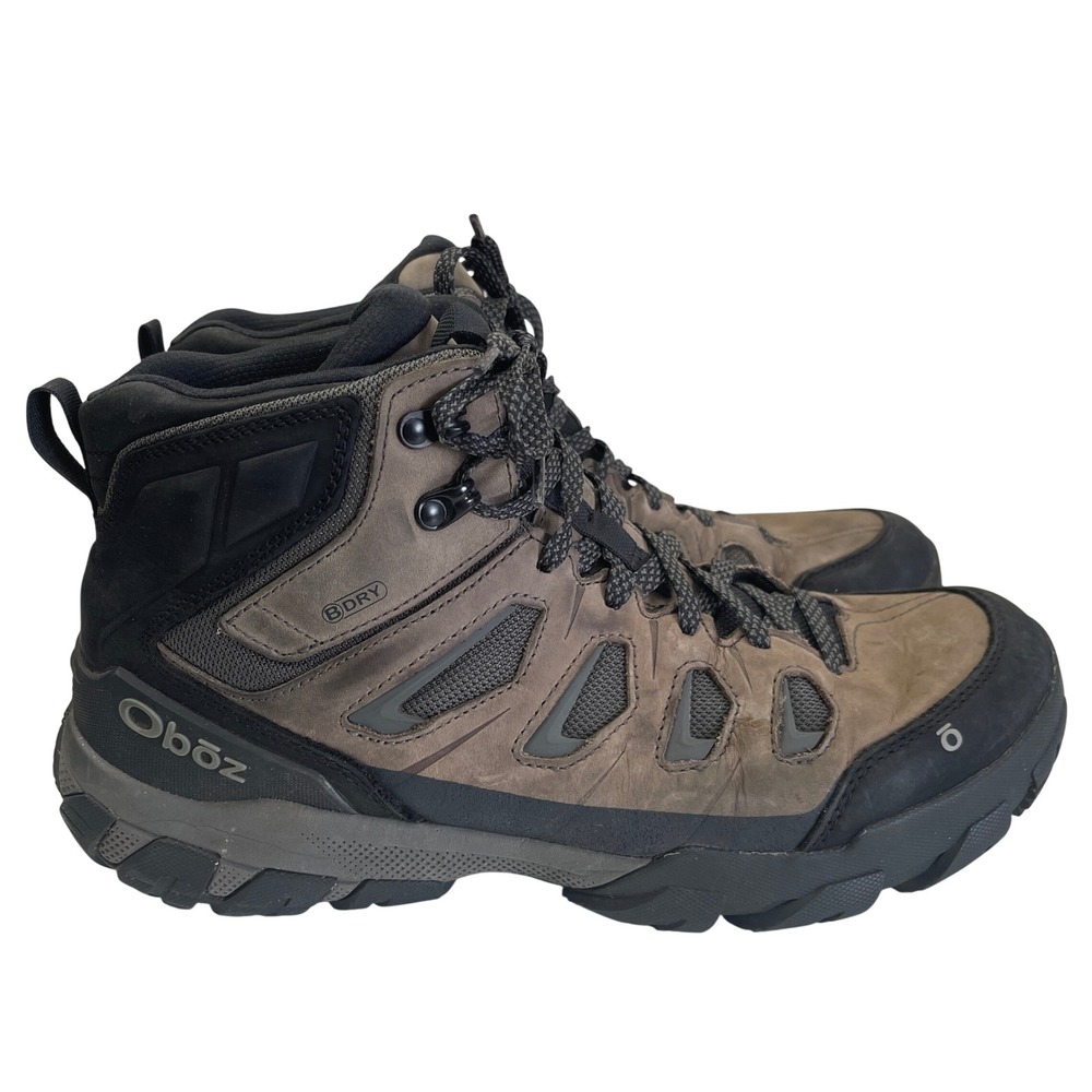 Oboz Sawtooth X Mid B-DRY Hiking Boots Mens 11 Brown Waterproof Trail Shoes